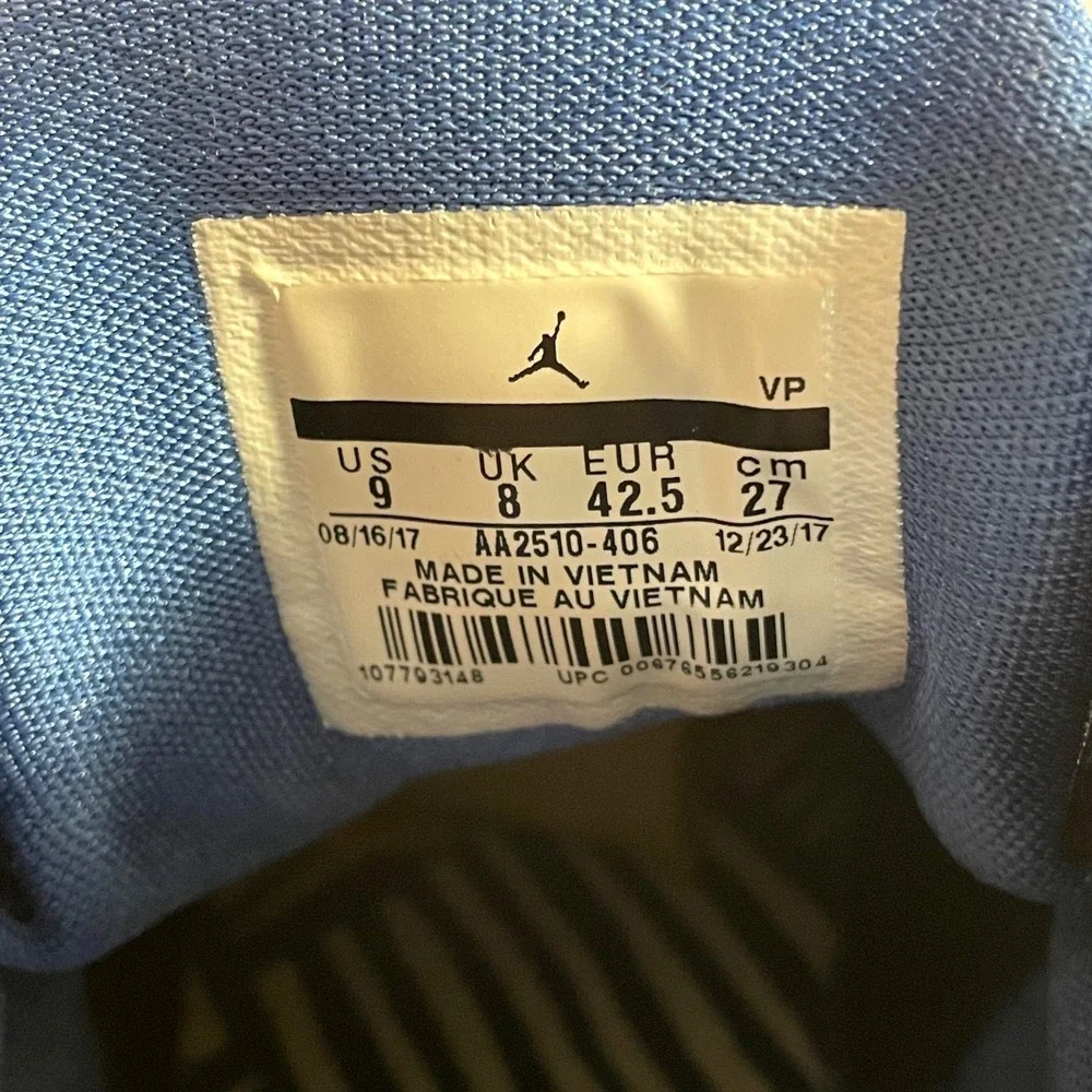 Nike Mens Size 9 Jordan Why Not Zer0.1 Georgetown Navy/Grey/White AA2510-406